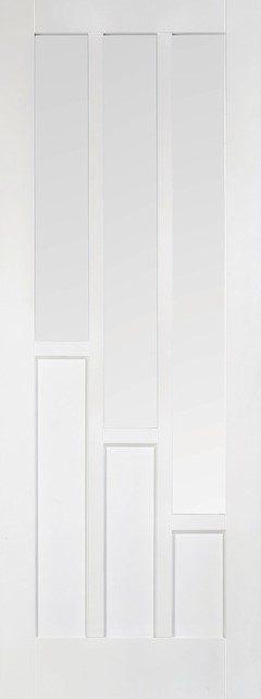Internal White Primed Coventry (CLEAR GLASS) Solid Core Door